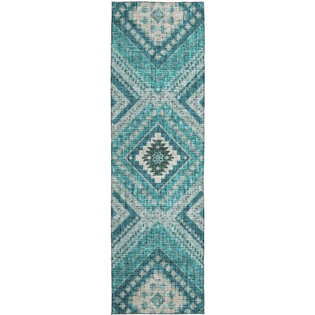 Dalyn Portico PO5 Teal Rug runner rug