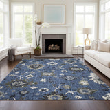 Dalyn Portico PO6 Blue Rug shown in a room