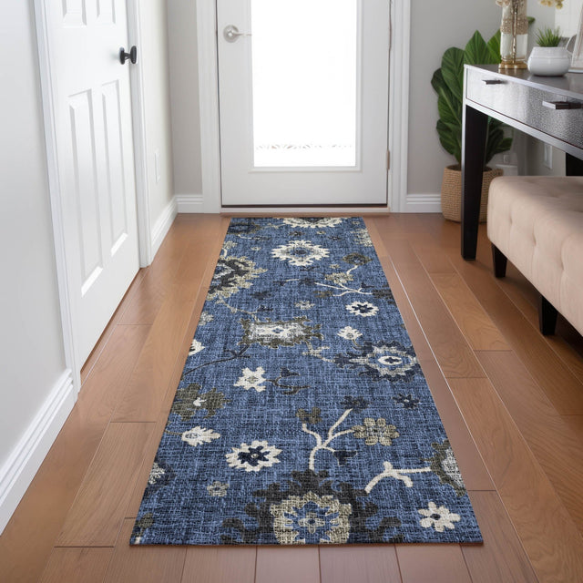 Dalyn Portico PO6 Blue Rug shown in a room