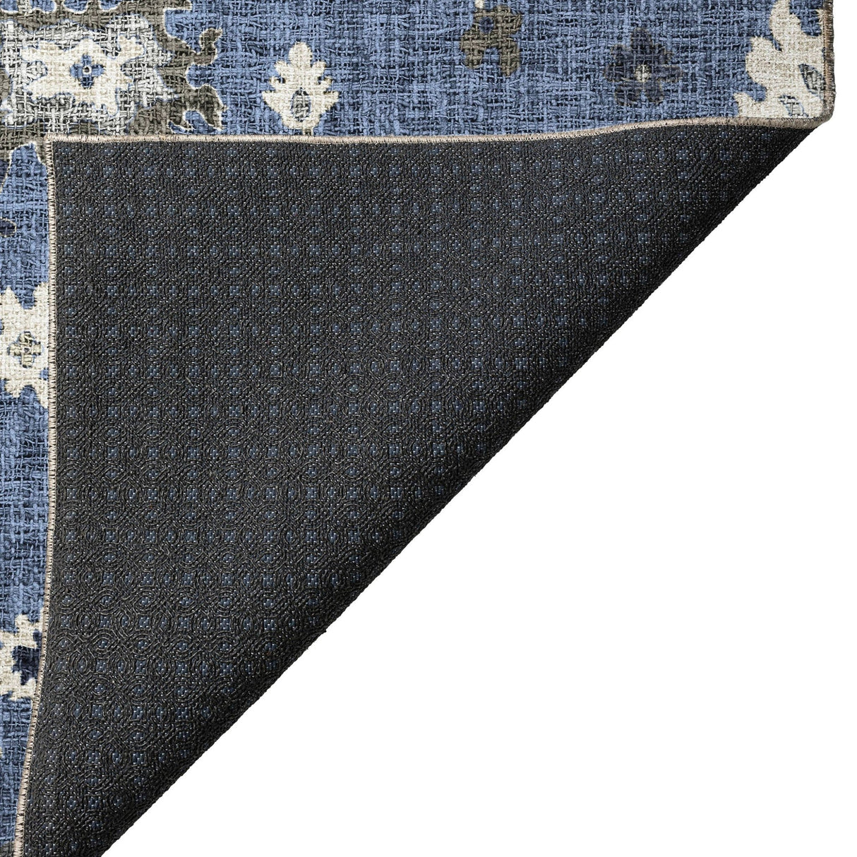 Dalyn Portico PO6 Blue Rug backing detail