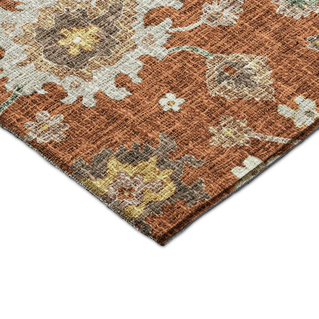 Dalyn Portico PO6 Paprika Rug corner detail