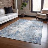 Dalyn Ravenna RN1 Blue Rug shown in a room