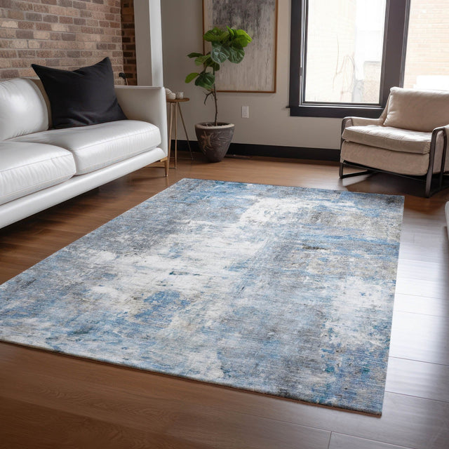 Dalyn Ravenna RN1 Blue Rug shown in a room