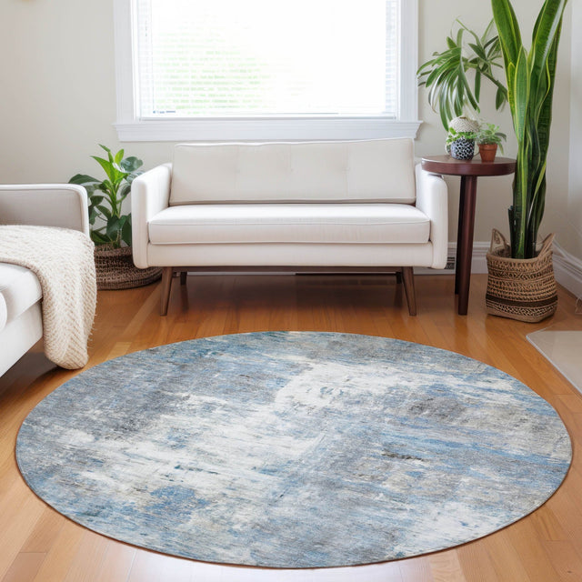 Dalyn Ravenna RN1 Blue Rug shown in a room