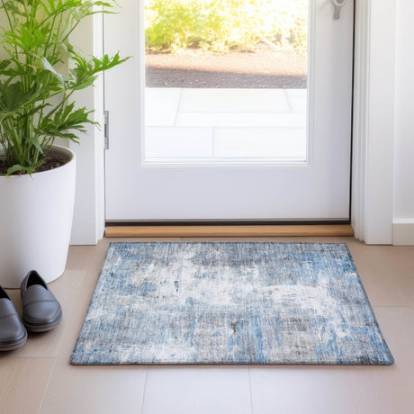 Dalyn Ravenna RN1 Blue Rug shown in a room