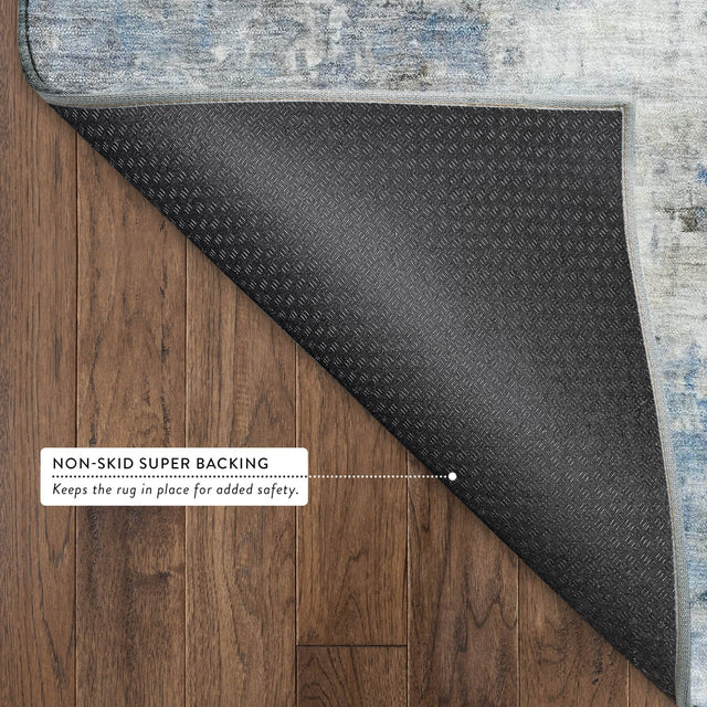 Dalyn Ravenna RN1 Blue Rug backing detail