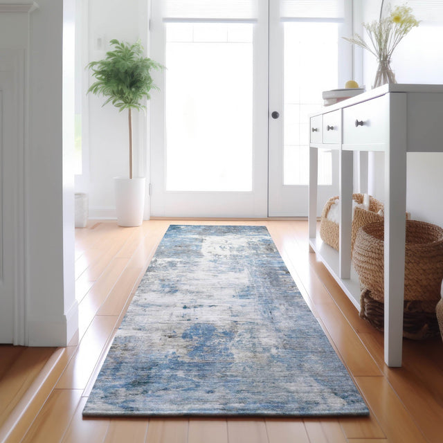 Dalyn Ravenna RN1 Blue Rug shown in a room