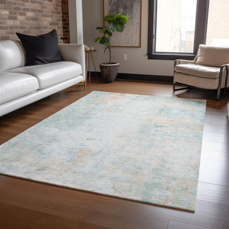 Dalyn Ravenna RN1 Seafoam Rug shown in a room