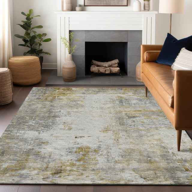 Dalyn Ravenna RN1 Taupe Rug shown in a room