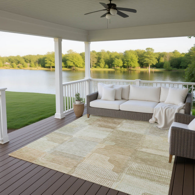 Dalyn Ravenna RN10 Beige Rug outdoor lifestyle image