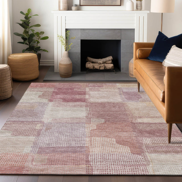 Dalyn Ravenna RN10 Blush Rug shown in a room
