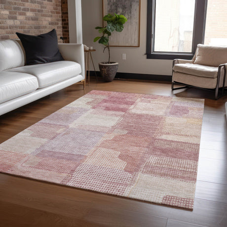 Dalyn Ravenna RN10 Blush Rug shown in a room