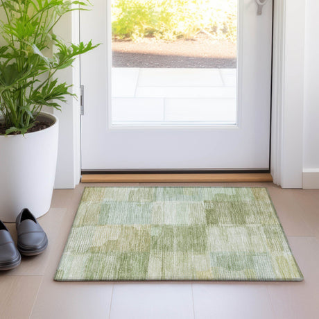 Dalyn Ravenna RN10 Green Rug shown in a room