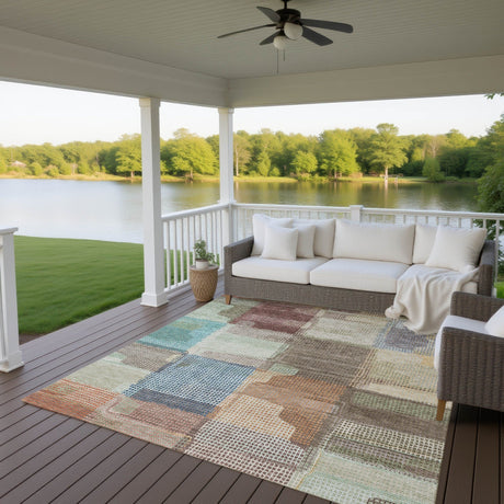 Dalyn Ravenna RN10 Putty Rug outdoor lifestyle image