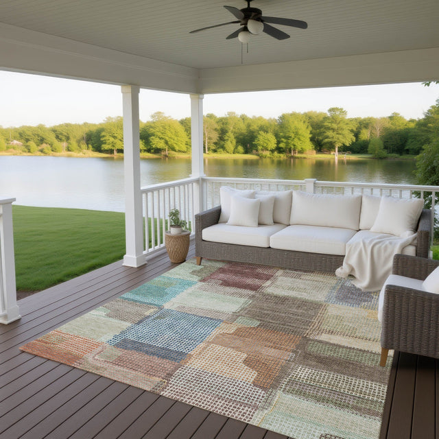 Dalyn Ravenna RN10 Putty Rug outdoor lifestyle image