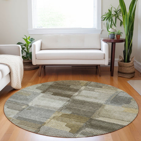 Dalyn Ravenna RN10 Taupe Rug shown in a room