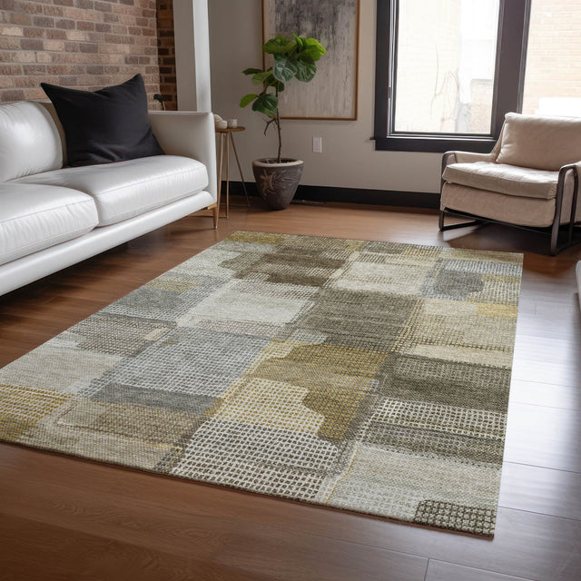 Dalyn Ravenna RN10 Taupe Rug shown in a room