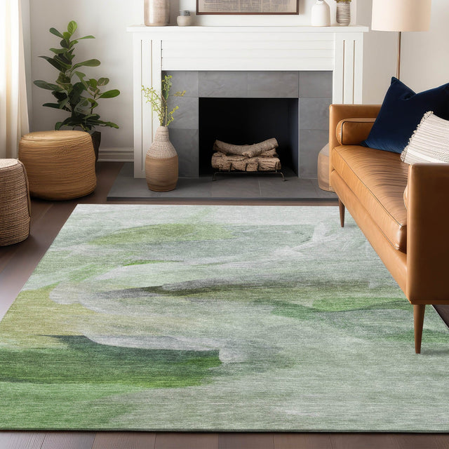 Dalyn Ravenna RN11 Aloe Rug shown in a room