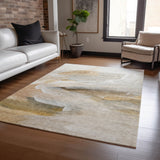 Dalyn Ravenna RN11 Taupe Rug shown in a room