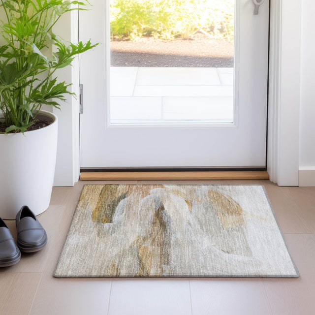 Dalyn Ravenna RN11 Taupe Rug shown in a room