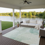 Dalyn Ravenna RN12 Aqua Rug outdoor lifestyle image