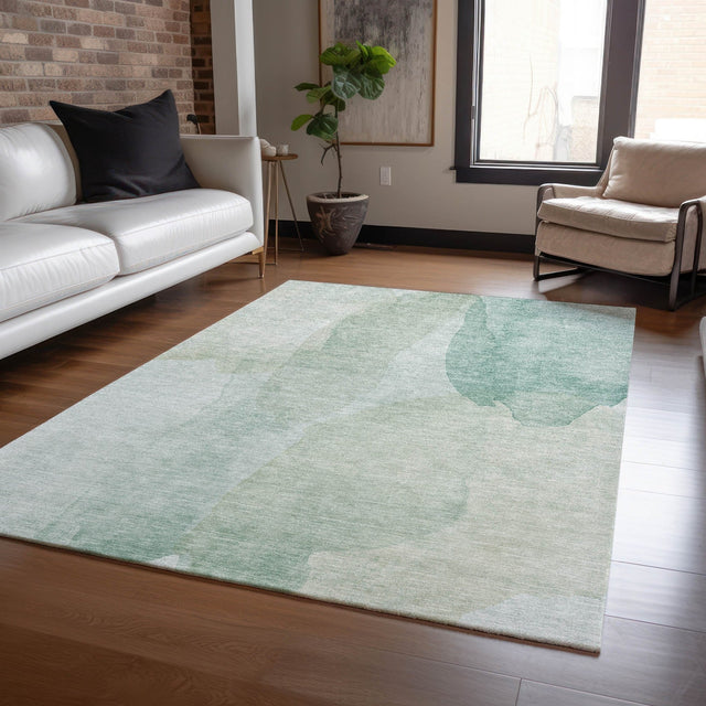 Dalyn Ravenna RN12 Aqua Rug shown in a room