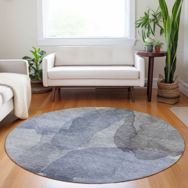 Dalyn Ravenna RN12 Blue Rug shown in a room