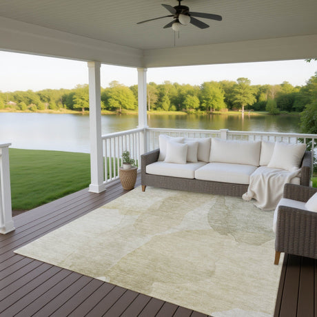 Dalyn Ravenna RN12 Putty Rug outdoor lifestyle image