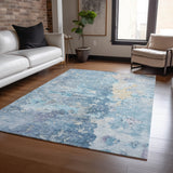 Dalyn Ravenna RN3 Blue Rug shown in a room