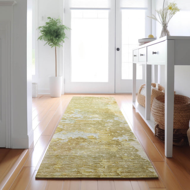 Dalyn Ravenna RN3 Gold Rug shown in a room