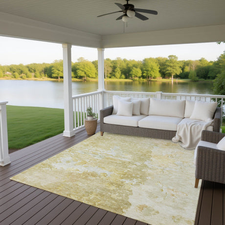Dalyn Ravenna RN3 Gold Rug outdoor lifestyle image