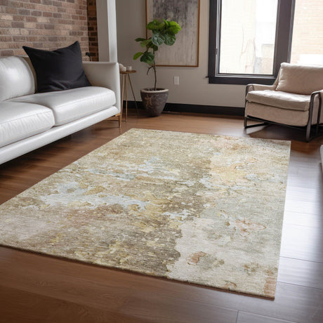 Dalyn Ravenna RN3 Khaki Rug shown in a room