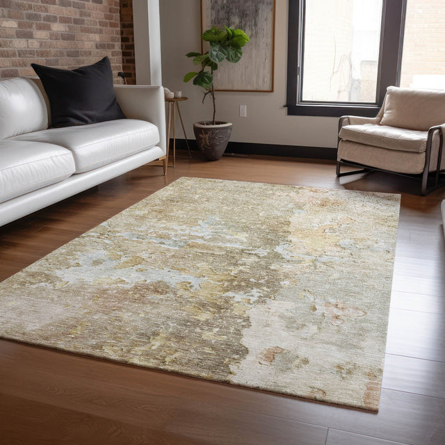 Dalyn Ravenna RN3 Khaki Rug shown in a room