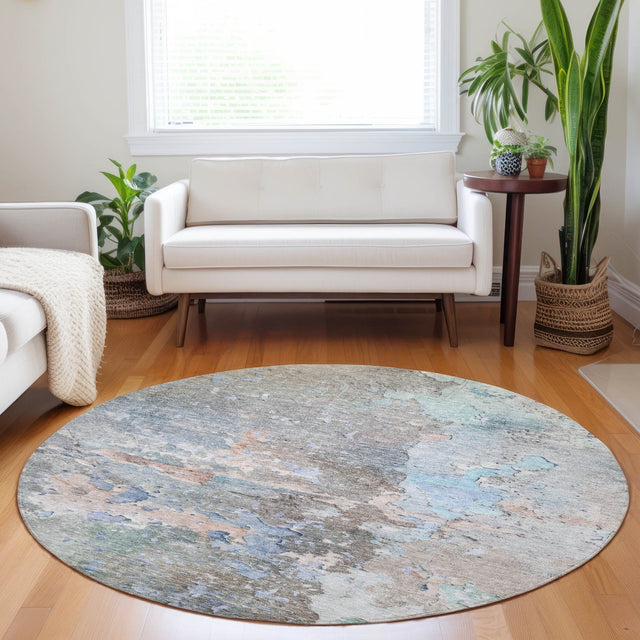Dalyn Ravenna RN3 Taupe Rug shown in a room