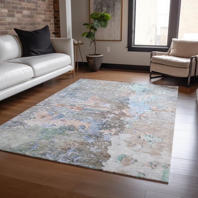 Dalyn Ravenna RN3 Taupe Rug shown in a room