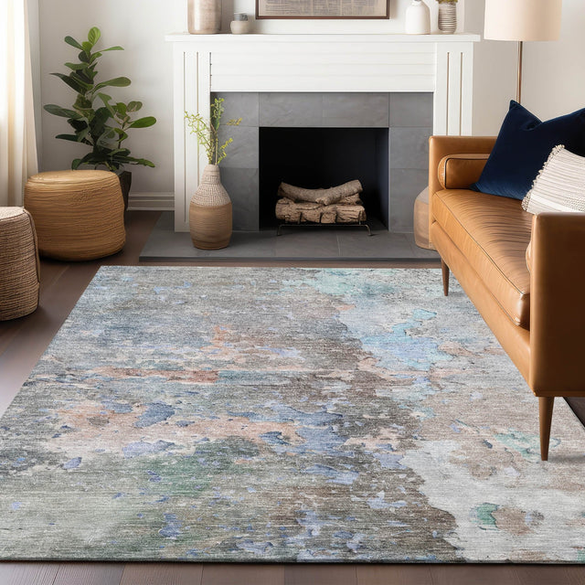 Dalyn Ravenna RN3 Taupe Rug shown in a room
