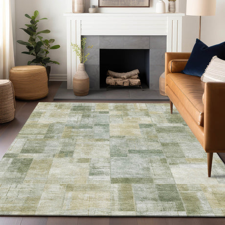 Dalyn Ravenna RN4 Sage Rug shown in a room