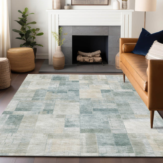 Dalyn Ravenna RN4 Seafoam Rug shown in a room