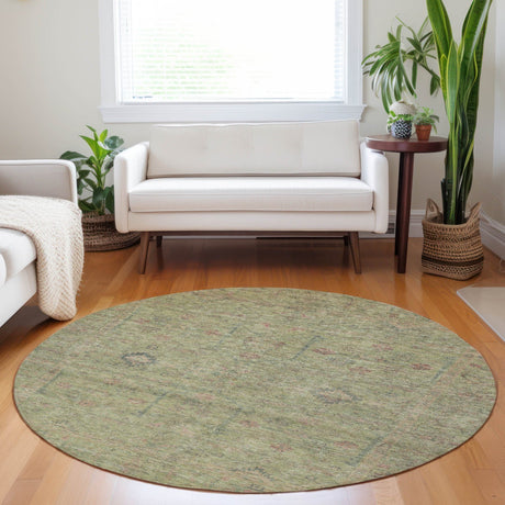 Dalyn Ravenna RN5 Aloe Rug shown in a room