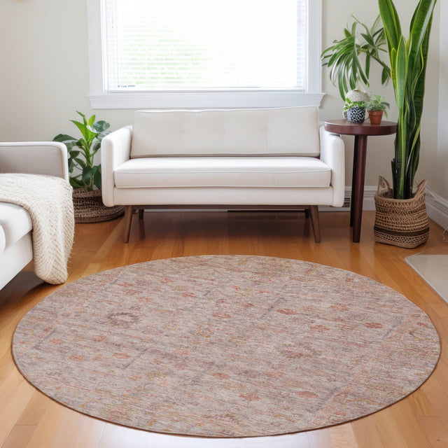 Dalyn Ravenna RN5 Coral Rug shown in a room