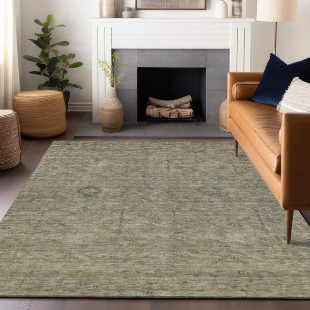 Dalyn Ravenna RN5 Khaki Rug shown in a room