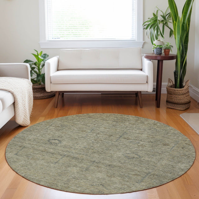 Dalyn Ravenna RN5 Khaki Rug shown in a room