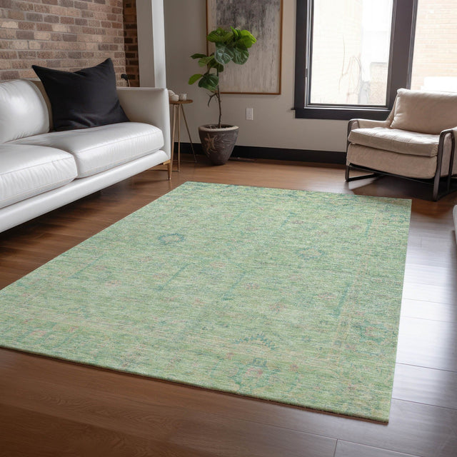 Dalyn Ravenna RN5 Seafoam Rug shown in a room