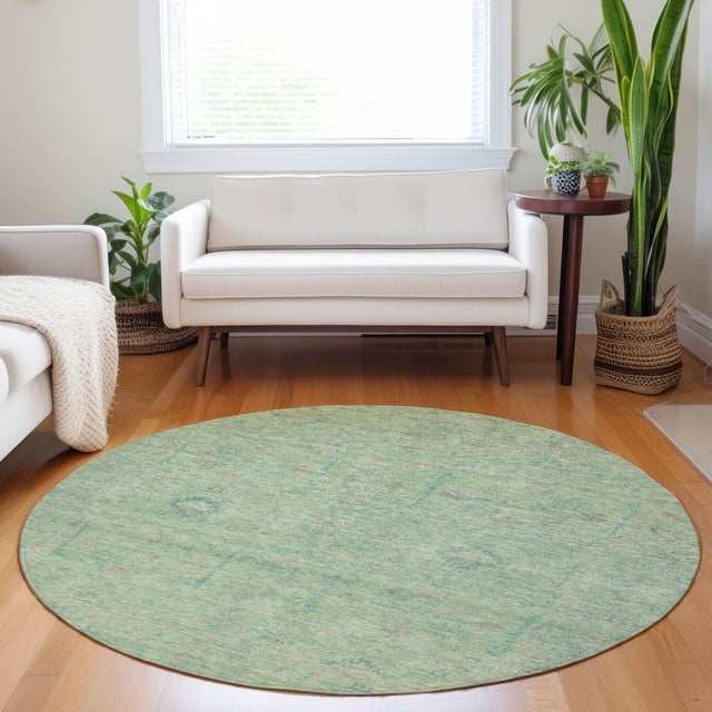 Dalyn Ravenna RN5 Seafoam Rug shown in a room