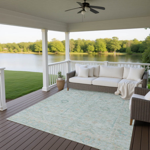 Dalyn Ravenna RN5 Sky Rug outdoor lifestyle image