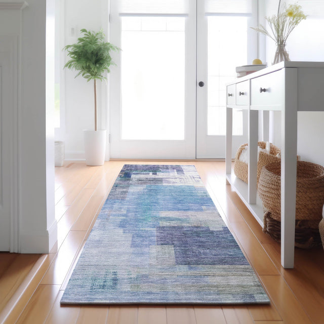 Dalyn Ravenna RN6 Blue Rug shown in a room
