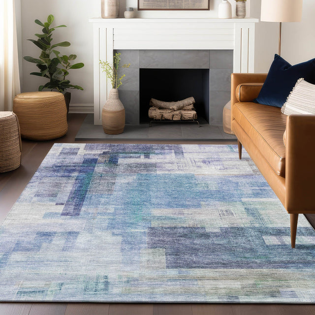 Dalyn Ravenna RN6 Blue Rug shown in a room