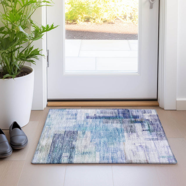 Dalyn Ravenna RN6 Blue Rug shown in a room