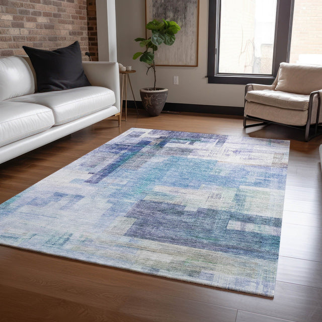 Dalyn Ravenna RN6 Blue Rug shown in a room