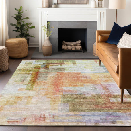 Dalyn Ravenna RN6 Coral Rug shown in a room